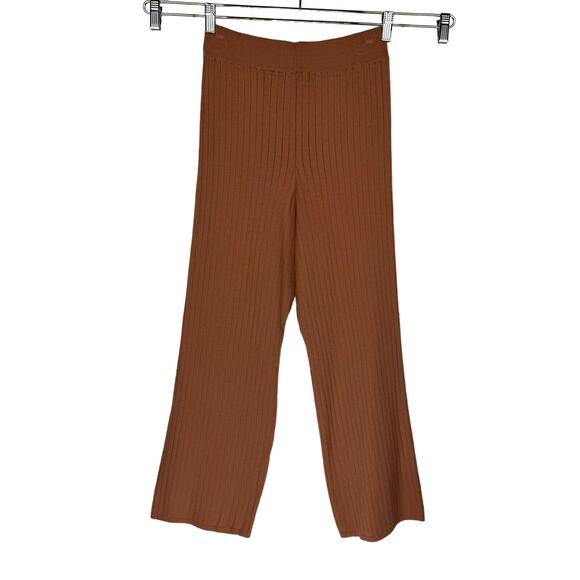 ABERCROMBIE & FITCH | Tan Soft Ribbed Knit Loungewear Pants | Women's M - Picture 1 of 11